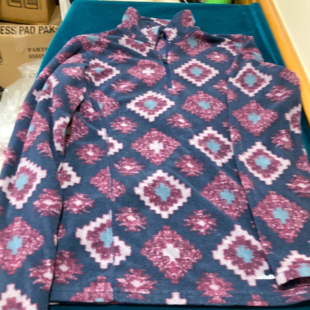 Eddie Bauer Women’s XS 3/4 zip flannel.